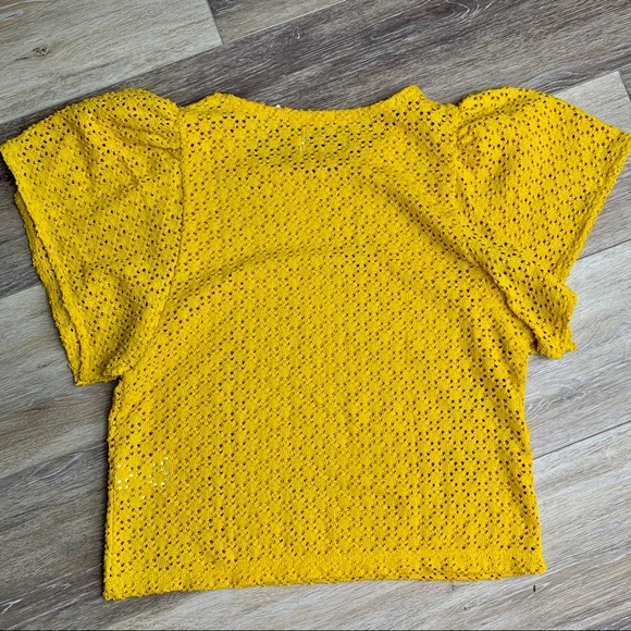 Madewell Texture&Thread Eyelet Flutter Sleeve Top - Picture 5 of 8